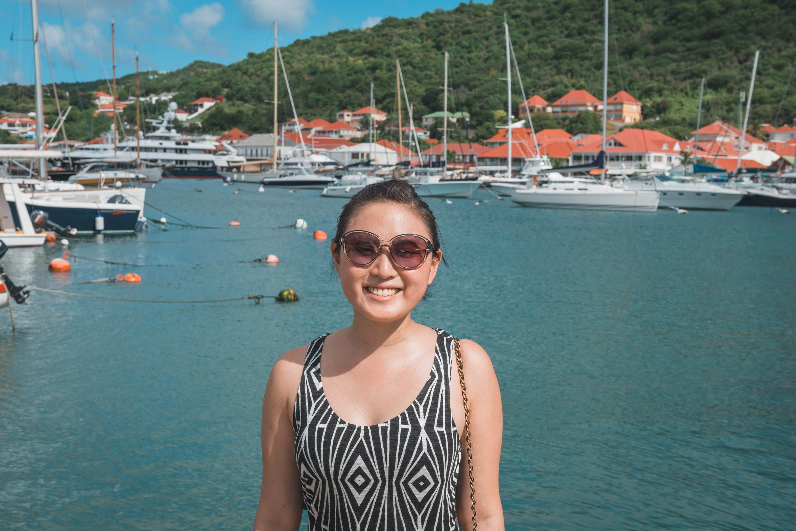 Jessica at Gustavia Harbor