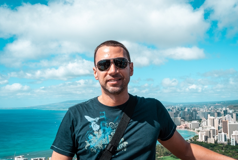 Kris atop Diamond Head