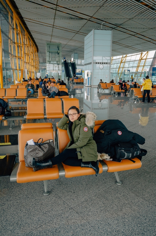 Waiting at the Beijing Airport