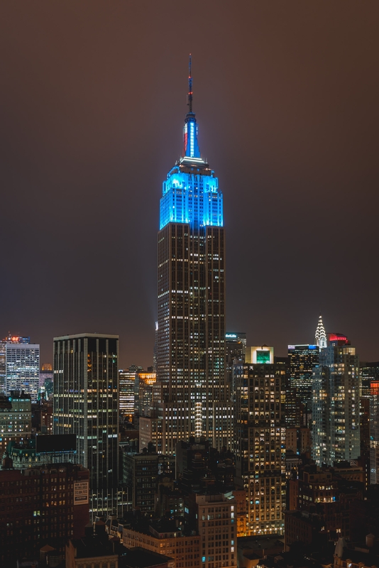 The Empire State Building Lighting Indicates the Electoral Colle