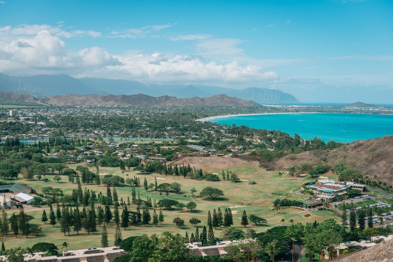 Overlooking the Mid Pacific Country Club