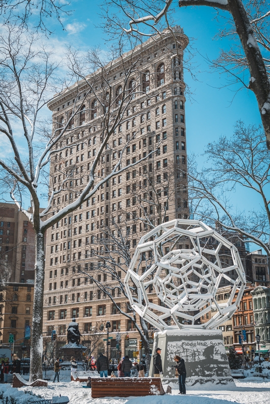 The Flatiron Building and a Buckey Ball