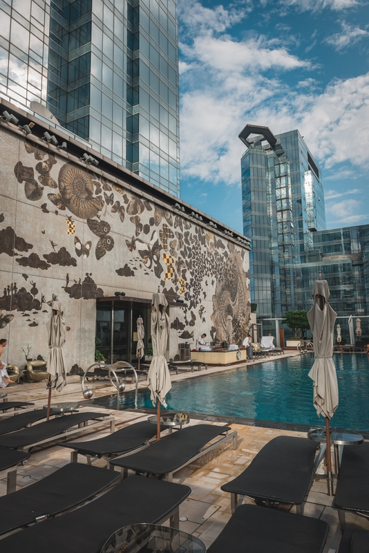 Rooftop Pool With Heritage Building View