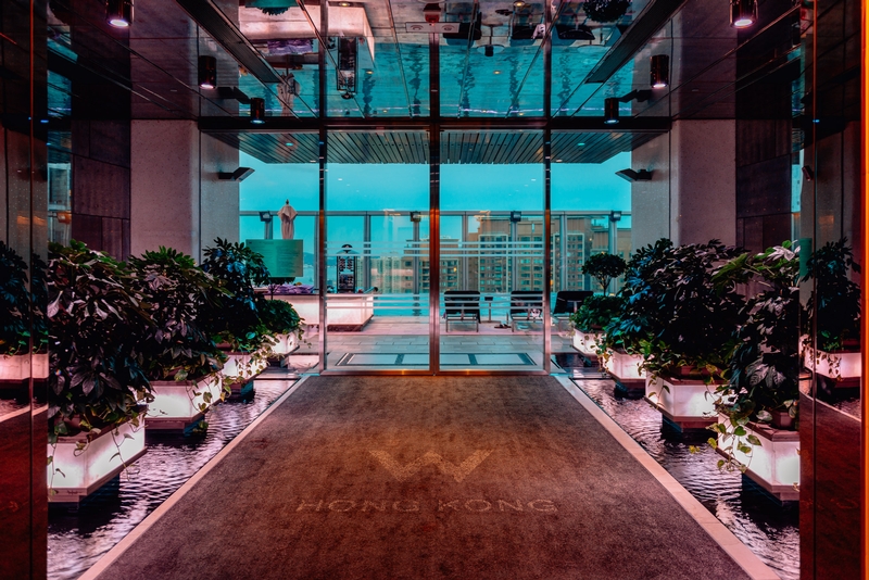 Modern Hong Kong Building Entrance Corridor