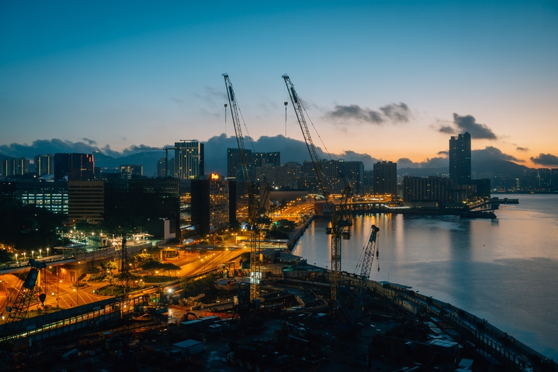 Sunset over Kowloon