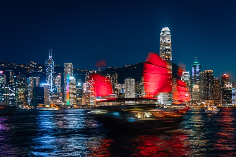 The Hong Kong Junk at Night