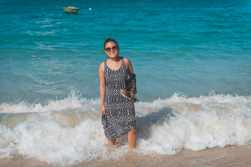 Jessica in the Water at Gouverneur Beach