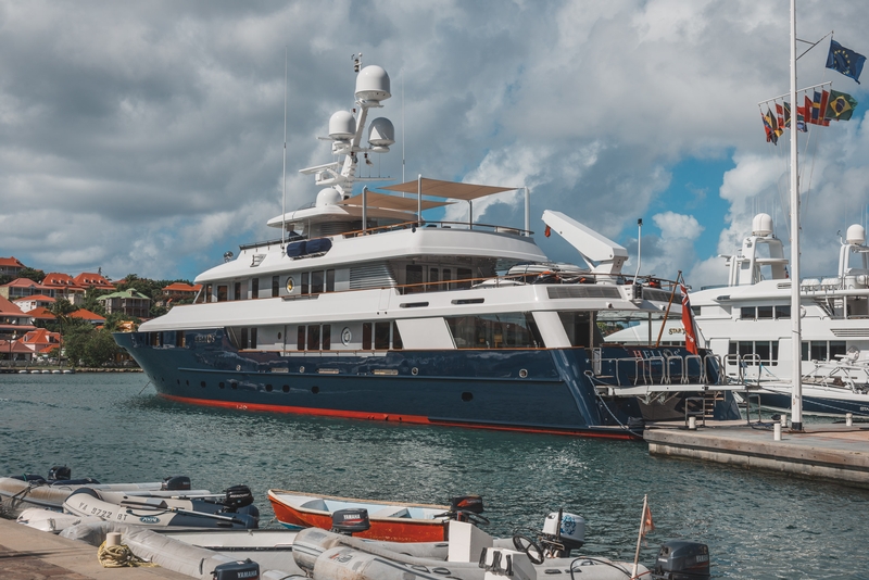 Yachts in Gustavia Harbor