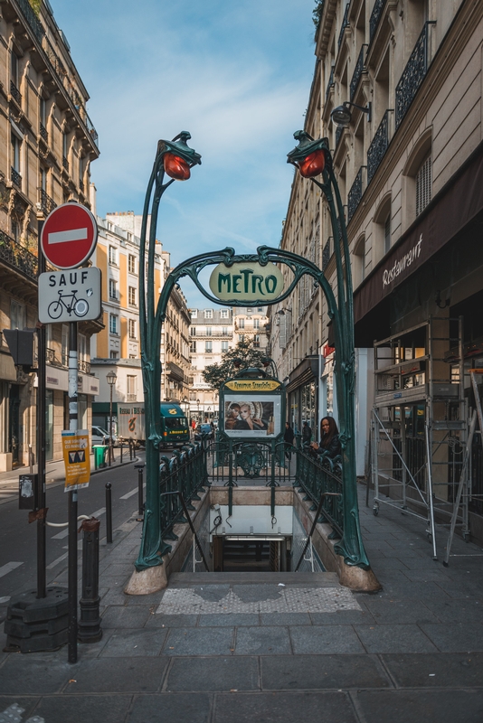 Passing by the Metro Station