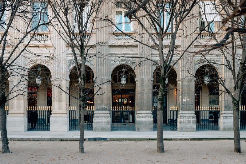 Classical Parisian Building in Winter