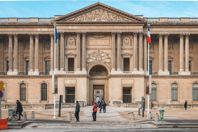 Outside the Louvre