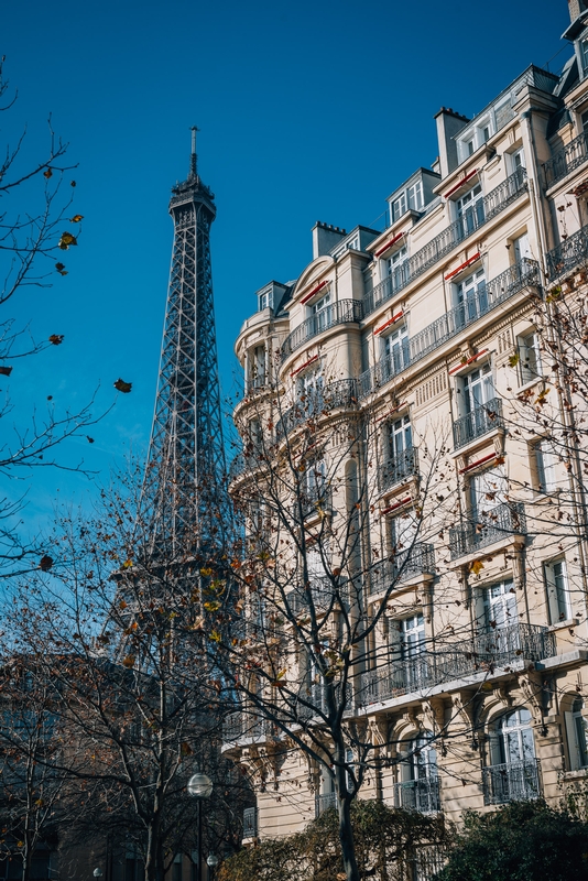 Haussmann Building Near The Eiffel Tower