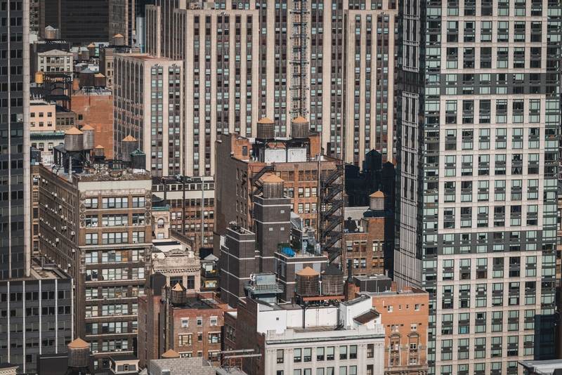 Rooftops below 34th Street