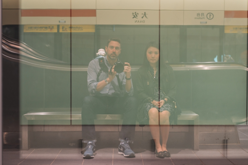 Waiting for the Taipei Subway