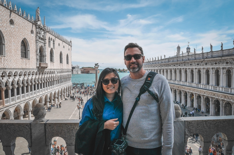 Jessica and Kris Above the Piazza San Marco