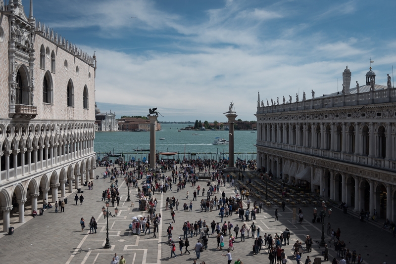 St. Mark's Square, Venice Bustling