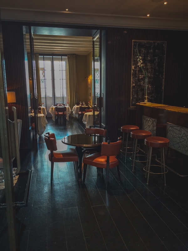 Modern Restaurant With Rust Leather Chairs