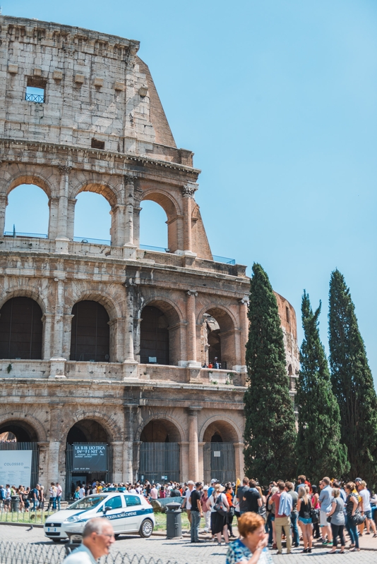 Outside the Colosseum