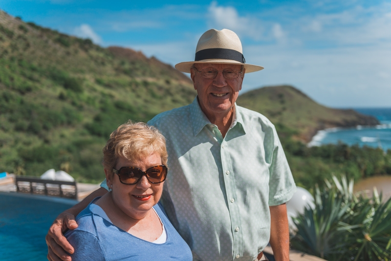 Lynn and Warren at the Le Toiny Restaurant 2