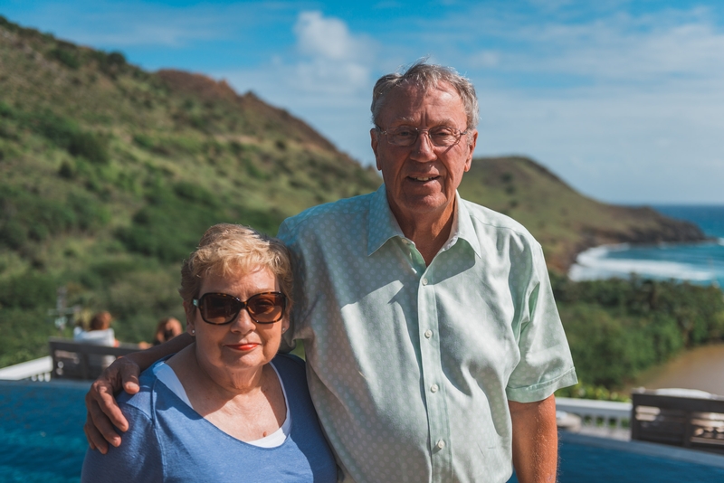 Lynn and Warren at the Le Toiny Restaurant