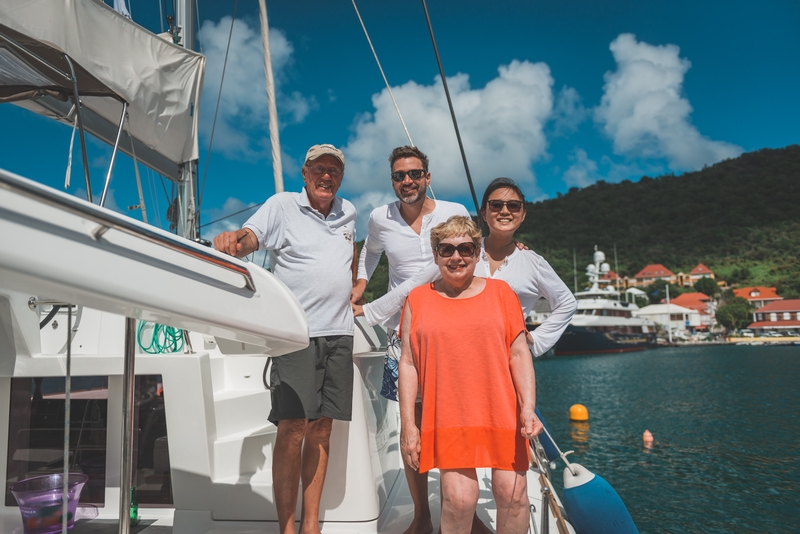 The Whole Crew at Gustavia Harbor