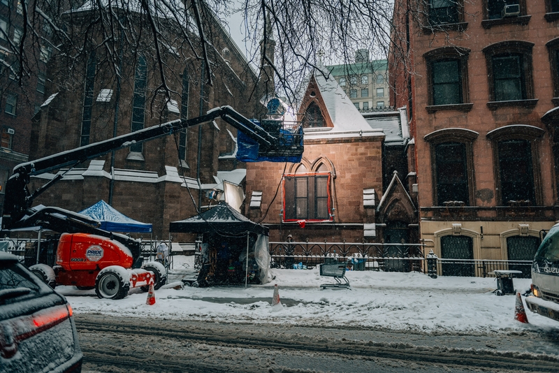 A Snowy Day Filming on Location