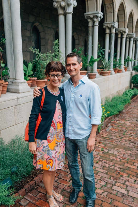 Caroline and Scott in the Garden Courtyard