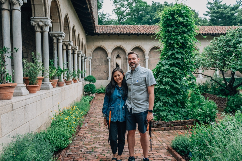 Jessica and Kris in the Garden Courtyard