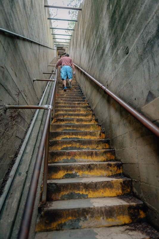 The Narrow Stairs to the Top of Diamond Head