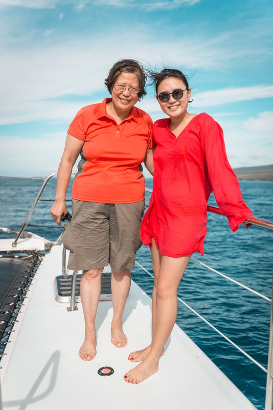 Deborah and Jessica Near the Napali Coast