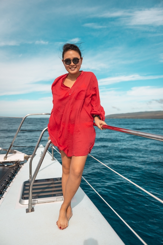 Jessica near the Napali Coast