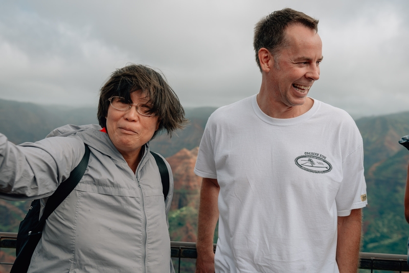 Deborah and John at Waimea Canyon