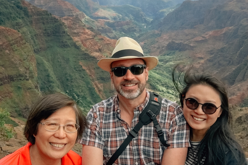 Deborah Kris and Jessica at Waimea Canyon