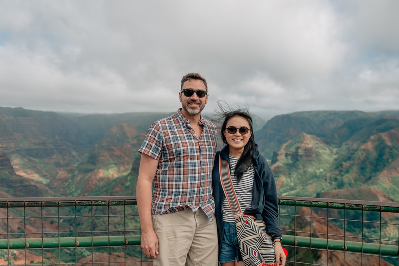 Kris and Jessica Atop Waimea Canyon