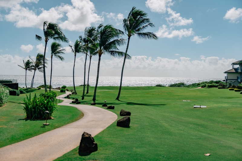 Walking Toward the Poipu Coast