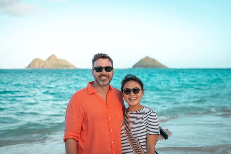 Kris and Jessica on Lanikai Beach 2