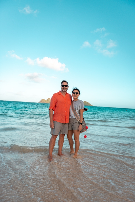 Kris and Jessica on Lanikai Beach 3