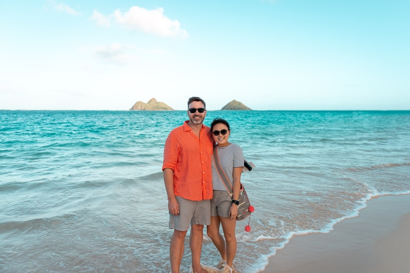 Kris and Jessica on Lanikai Beach