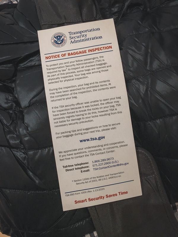 Profiled by the TSA