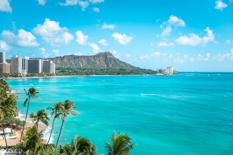 Diamond Head over Waikiki Beach 2