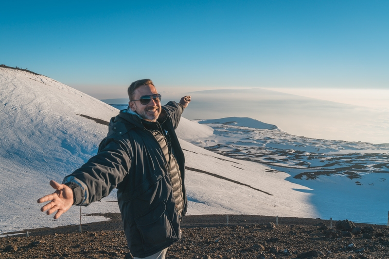 Kris at Sunset atop Mauna Kea