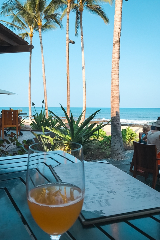 Tropical Beachside Cocktail With Ocean View