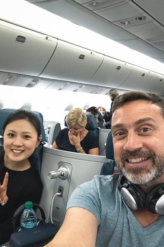 Couple Takes Selfie on Airplane