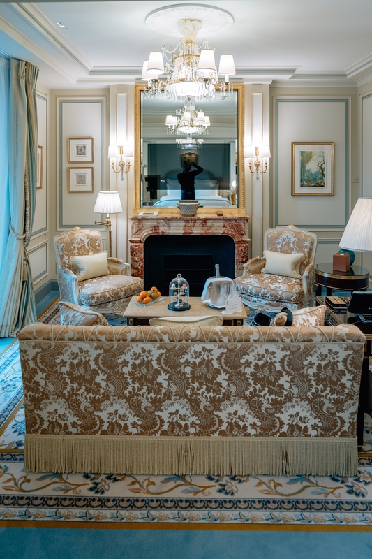 Luxurious Hotel Suite With Marble Fireplace