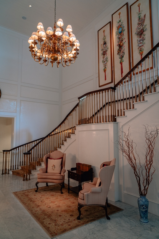 The Grand Staircase at the Rosewood Bermuda