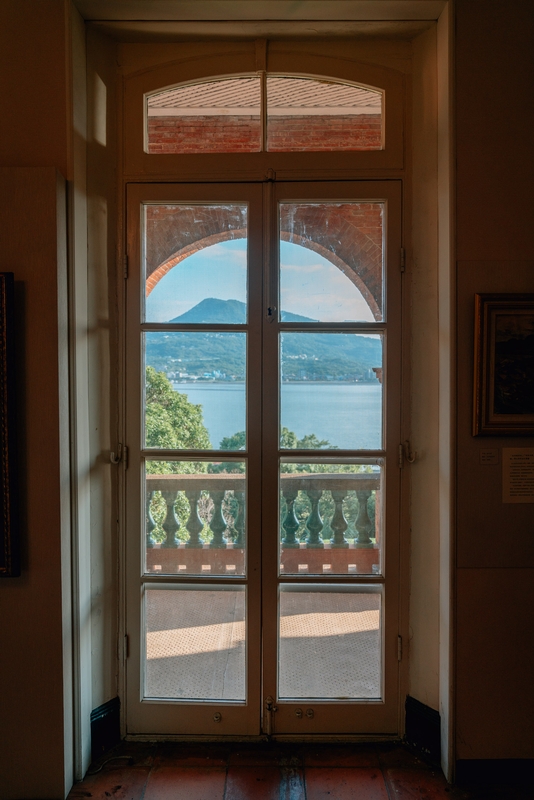 Mountain Lake Through Ornate Doorway