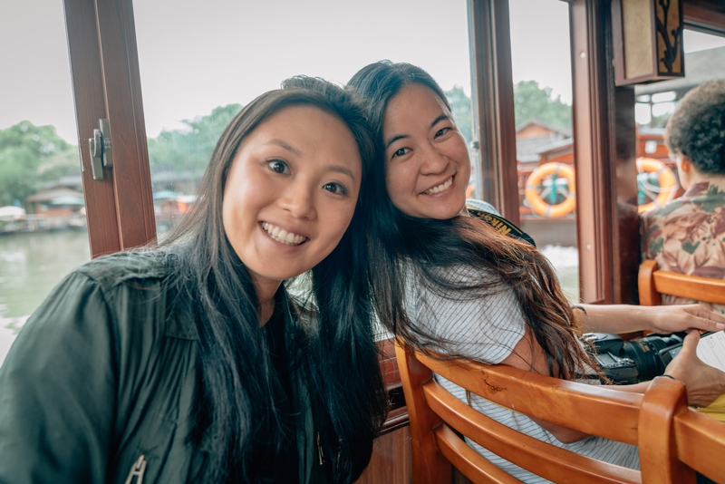 Jessica and Jen on the Boat