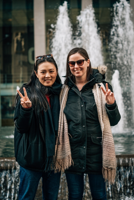 Jessica and Shir at the Women's March