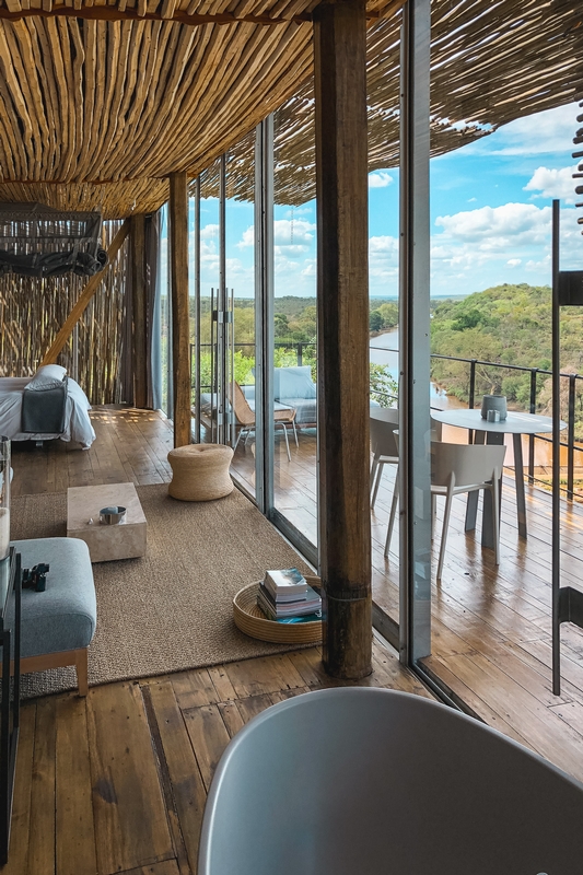 Modern Safari Lodge Overlooking River