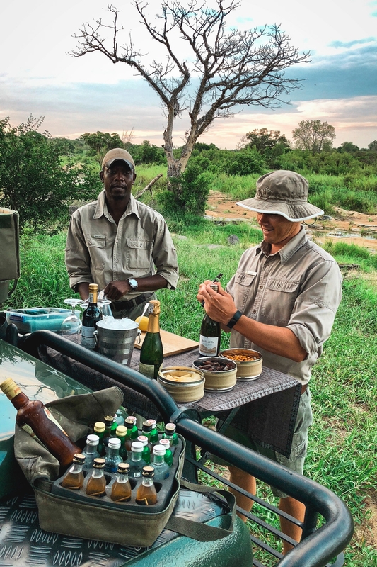 Safari Camp Meal Preparation Scene